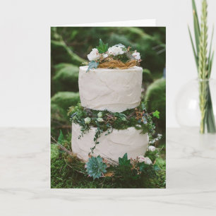 Gefeliciteerd - Woodland Wedding Cake Kaart