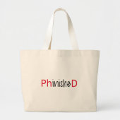 Gefeliciteerd, woordkunst, tekstontwerp voor docto grote tote bag (Voorkant)