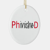 Gefeliciteerd, woordkunst, tekstontwerp voor docto keramisch ornament (Rechts)