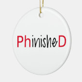 Gefeliciteerd, woordkunst, tekstontwerp voor docto keramisch ornament (Links)