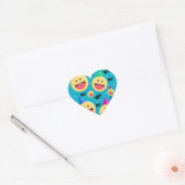 Gefeliciteerd YAY Emojis in feestelijke Petten Hart Sticker (Envelop)