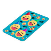 Gefeliciteerd YAY Emojis in feestelijke Petten Magneet (Linkerzijde)