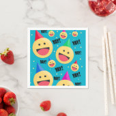 Gefeliciteerd YAY Emojis in feestelijke Petten Servet (Insitu)