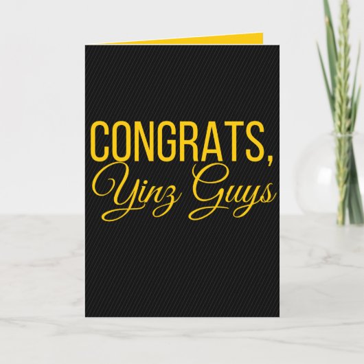 Gefeliciteerd, Yinz Kaart (Voorkant)