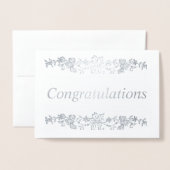 Gefeliciteerd Zilver Folie Kaarten (Voorkant met envelop)