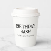 Gefeliciteerd | Zoete Zestien Naam Zwart & Wit Papieren Bekers (Achterkant)