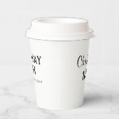 Gefeliciteerd | Zoete Zestien Naam Zwart & Wit Papieren Bekers (Rechts)