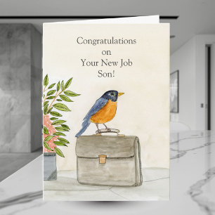 Gefeliciteerd zoon met je nieuwe baan Robin Kaart