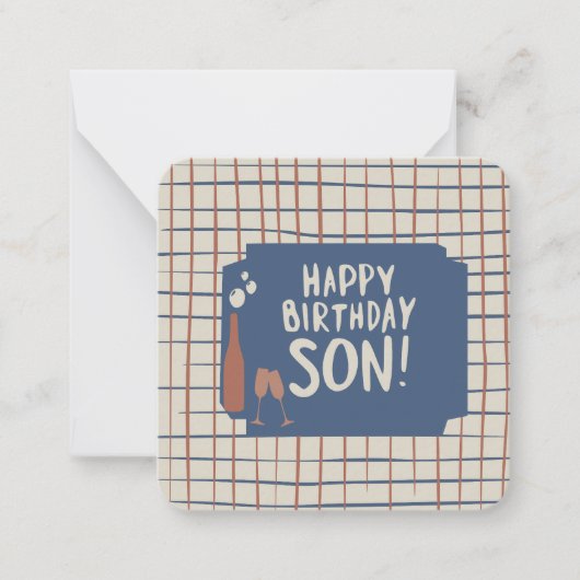 Gefeliciteerd zoon: notitiekaartje (Voorkant)