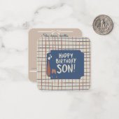 Gefeliciteerd zoon: notitiekaartje (Voorkant / Achterkant in situ)