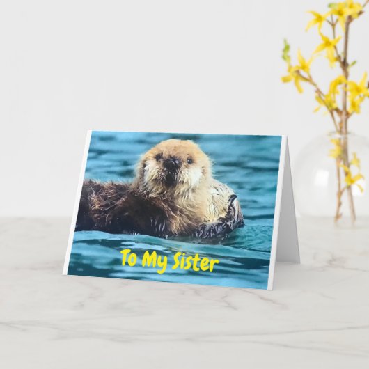 GEFELICITEERD **ZUS** ZEGT EEN SCHATTIGE OTER KAART (Gele Bloem)