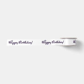 Gefeliciteerd! Zwart Casual Medium Script Satijnen Lint (Voorkant)
