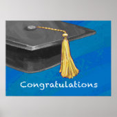 Gefeliciteerd, zwart en blauw poster (Voorkant)