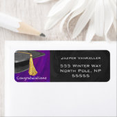 Gefeliciteerd Zwart en Paars Etiket (Insitu)