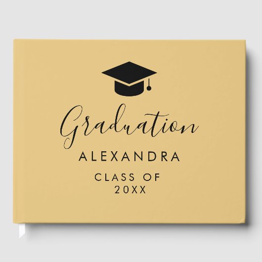 Gefeliciteerd Zwart Goud Afstuderen Gastenboek (Voorkant)