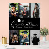 Gefeliciteerd Zwart Wit Afstuderen 6 Foto Acryl Bord (Huwelijk)