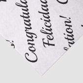 Gefeliciteerd Zwart & Wit Tweetalige tekst Tissuepapier (Detail)