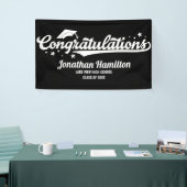 Gefeliciteerd Zwarte Afstudeerfeest Spandoek (Beurs)