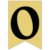 GEFELICITEERD, zwarte tekst op oude gouden kleuren Vlaggetjes (Tweede vlag)