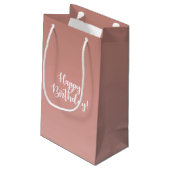 Gefeliciteerd! Zwarte Vrouw Roze Afro, Bubblegum Klein Cadeauzakje (Achterkant Gekanteld)