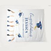 Gefeliciteerde Afgestudeerde Achtergrond Fotohokje Wandkleed (Voorkant (horizontaal))