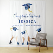 Gefeliciteerde Afgestudeerde Achtergrond Fotohokje Wandkleed (In situ)