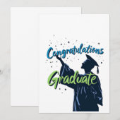 Gefeliciteerde Afgestudeerde: Gelukkig Afstudeerka Kaart (Voorkant / Achterkant)