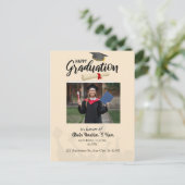 Gefeliciteerde afgestudeerden briefkaart (Staand voorkant)