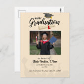Gefeliciteerde afgestudeerden briefkaart (Voorkant / Achterkant)