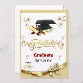 Gefeliciteerde Afstudeerkaart Bedankkaart (Voorkant / Achterkant)