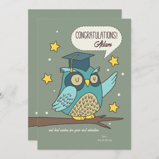 Gefeliciteerde Afstudeerkaart Kaart (Voorkant / Achterkant)