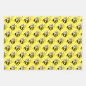 Gefeliciteerde bijendag Gele bumblebei Birthday Pa Inpakpapier Vel (Voorkant 2)