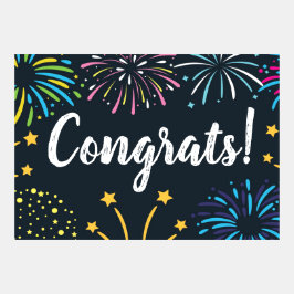 Gefeliciteerde kaart met Fireworks