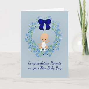 Gefeliciteerde kaart voor ouders van een nieuwe ba
