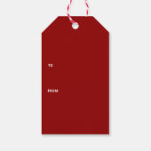 Gefeliciteerde kalligrafie Kerst Cadeaulabel (Achterkant)