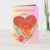 GEFELICITEERDE MOEDERDAG FEESTDAGEN KAART (Voorkant)