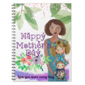 GEFELICITEERDE MOEDERDAG van kinderen Notitieboek (Voorkant)