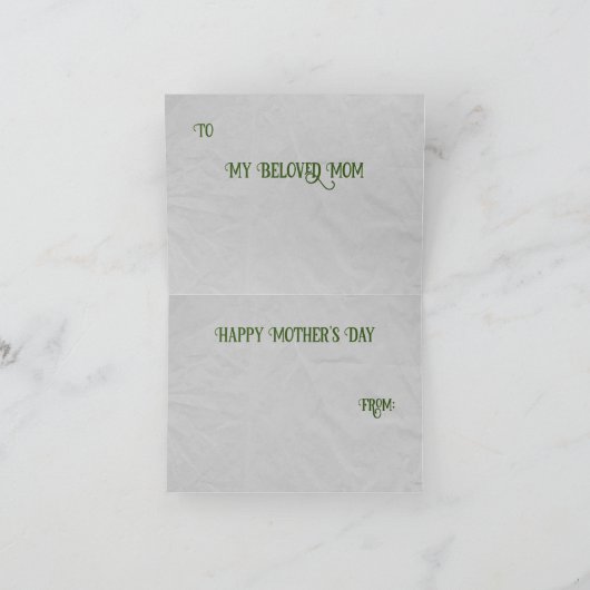 Gefeliciteerde Moederdag Vouwkaart Kaart (Binnen)