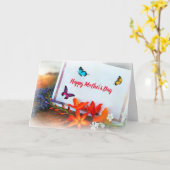 Gefeliciteerde Moederdag Vouwkaart Kaart (Gele Bloem)