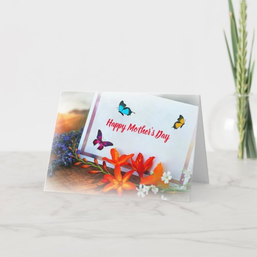 Gefeliciteerde Moederdag Vouwkaart Kaart (Voorkant)