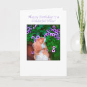 Gefeliciteerde Neece Cavalier King Charles Hondje Kaart (Voorkant)