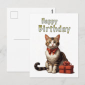 gefeliciteerde poes briefkaart (Voorkant / Achterkant)