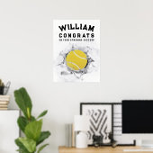 Gefeliciteerde tennisspeler poster (Thuiskantoor)
