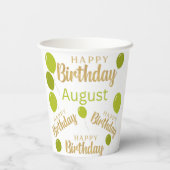 Gefeliciteerde verjaardag Augustarendagen Papierko Papieren Bekers (Achterkant)