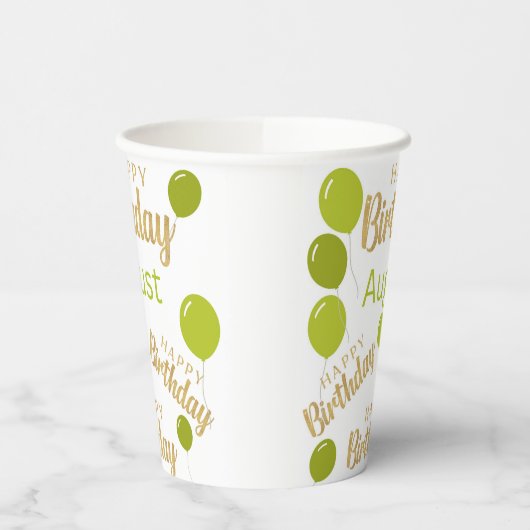 Gefeliciteerde verjaardag Augustarendagen Papierko Papieren Bekers (Links)