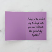 Gefeliciteerde verjaardag grappige katten kaart (Binnen)