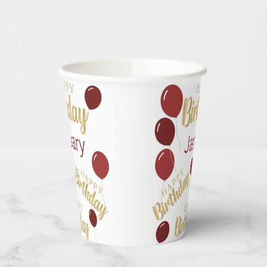 Gefeliciteerde verjaardag Januari verjaardagen Pap Papieren Bekers (Links)