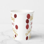 Gefeliciteerde verjaardag Januari verjaardagen Pap Papieren Bekers (Rechts)