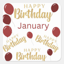 gefeliciteerde verjaardag Januari verjaardagsStick