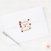 gefeliciteerde verjaardag Januari verjaardagsStick Vierkante Sticker (Envelop)